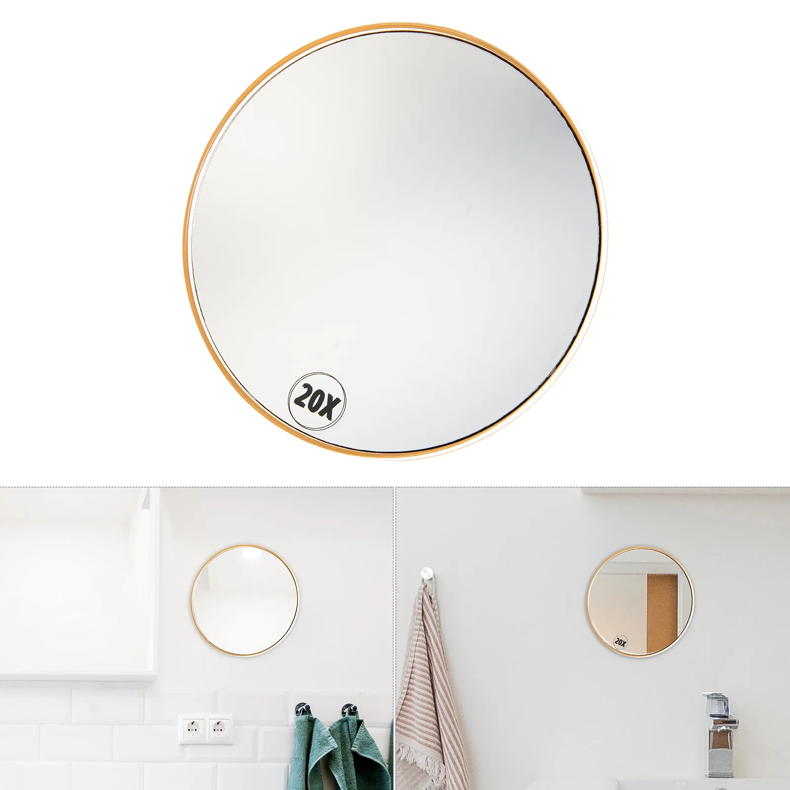 

20X Modern Circle Mirror Bathroom Wall Mirror