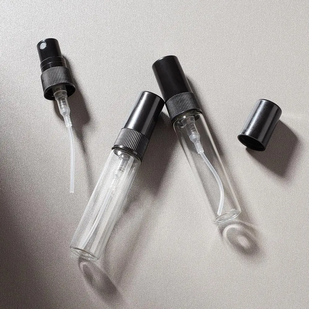 30Pcs Clear Refillable Glass Spray Bottles 5ml Mini Mist Bottle for Perfume Essential Oil Liquid Storage Travel Subpackaging Jar