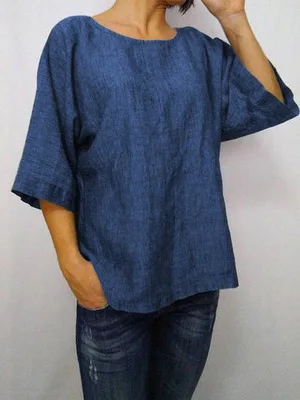 

Summer Casual Short Sleeve Shirt letter print round neck T-Shirt 2021