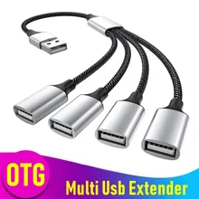 USB C 타입 허브 확장, USB 케이블 분배기, OTG 고속 전송 어댑터, PC 노트북 맥북 프로용 휴대용 컨버터, 4 포트