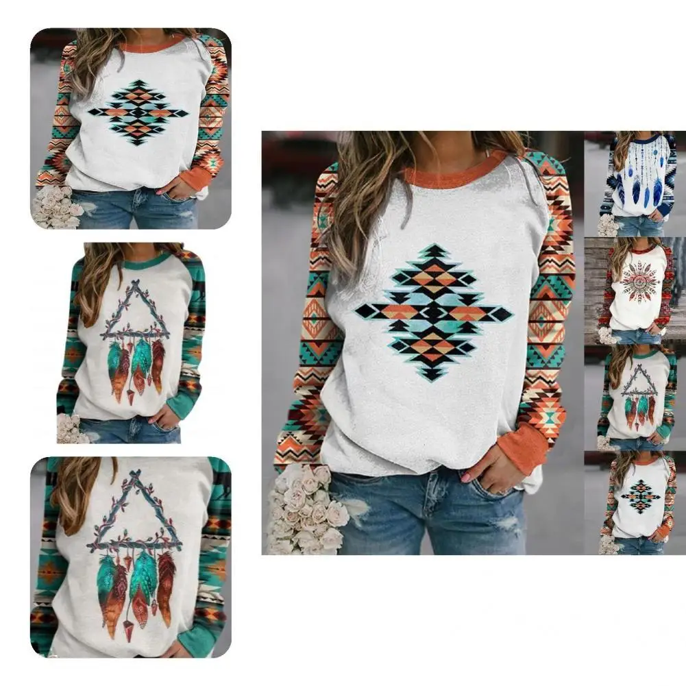 

Attractive Stylish Fashion Printing Women Pullover Top Lightweight Sweatshirt Jumper Soft Outerwear