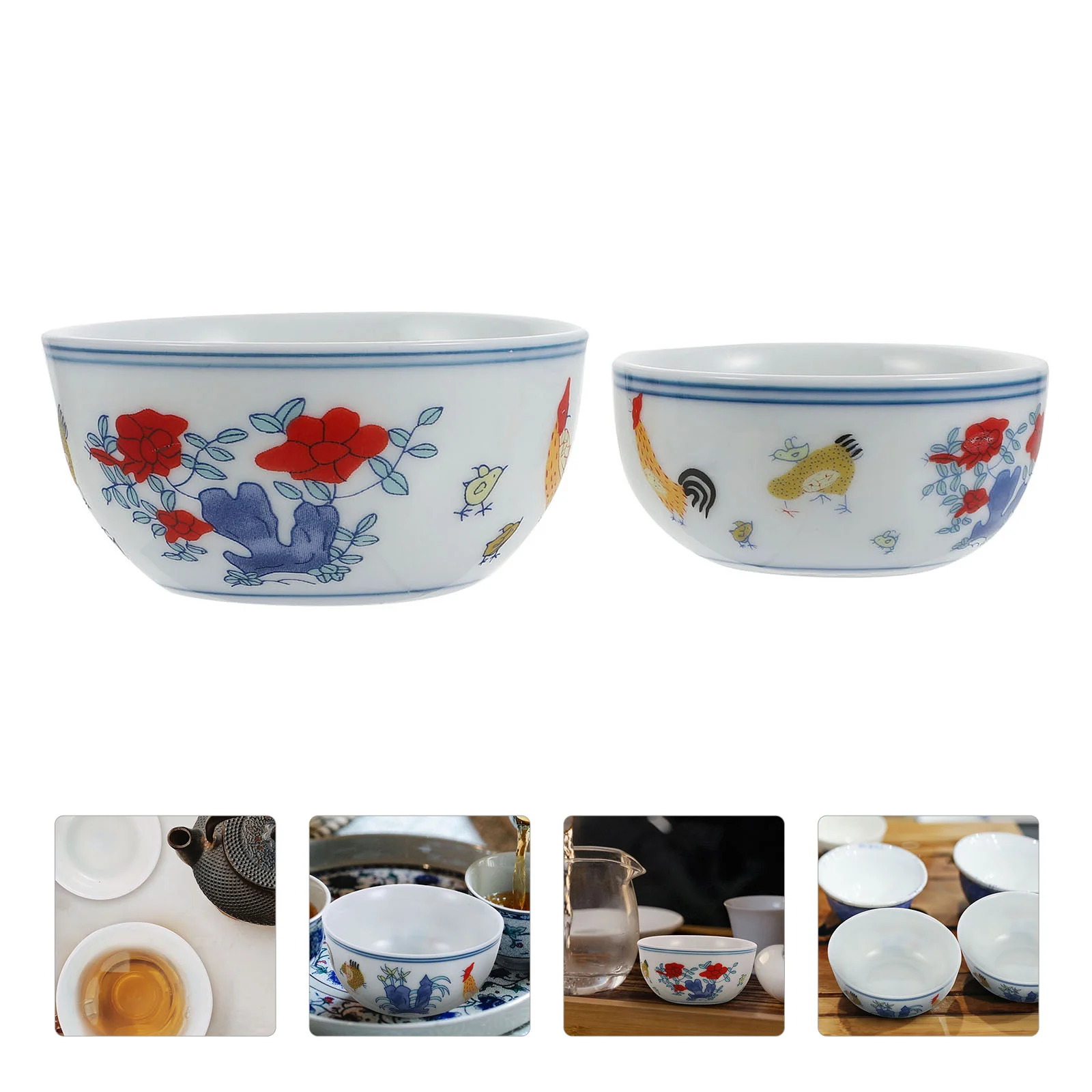 

2Pcs Household Teawares Durable Tea Cups Ceramic Tea Cups Exquisite Tea Cups