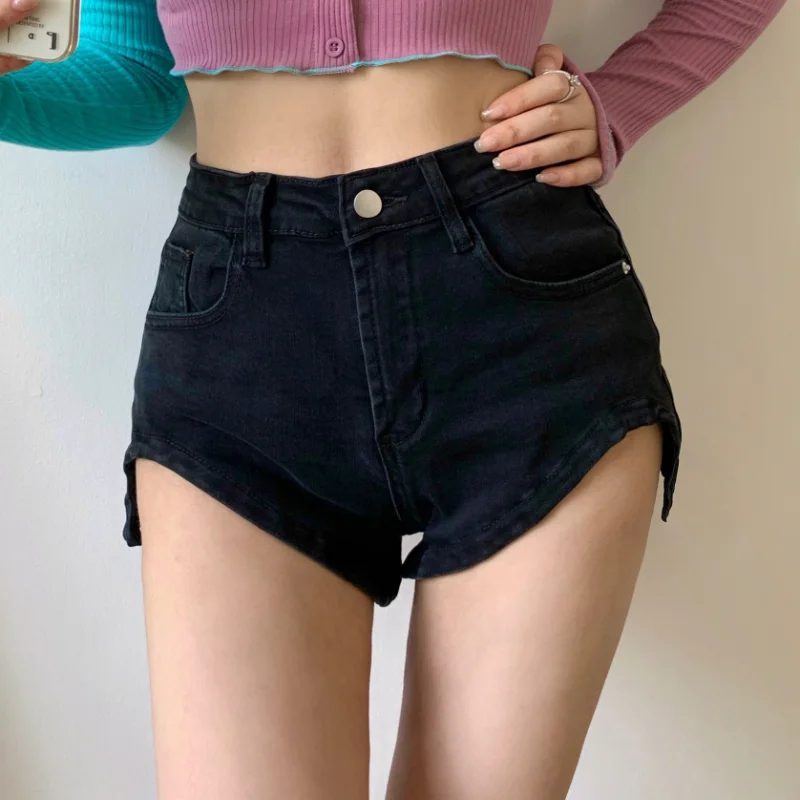 

Denim Shorts Women's High Waist Wide-leg Straight-leg Pants Spring and Summer Sweet and Fresh Mini Pants Fashion Casual Sexy Y2K