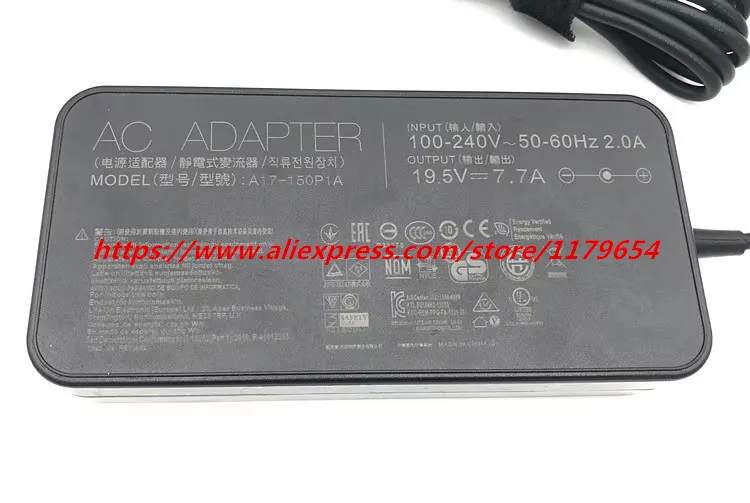 Фото Зарядное устройство A17-150P1A для Asus ROG Strix Hero GL503GE GL503VD GL703GE, адаптер переменного тока ADP-150VB B, 19.5В 7.7А 150Вт, 5.5x2.5мм №3