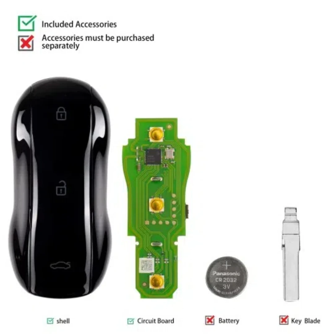 XHORSE XSSC01EN XM38 TOY.T Univesal Smart Key Суперкар Стиль Глянцевый Черный Цвет