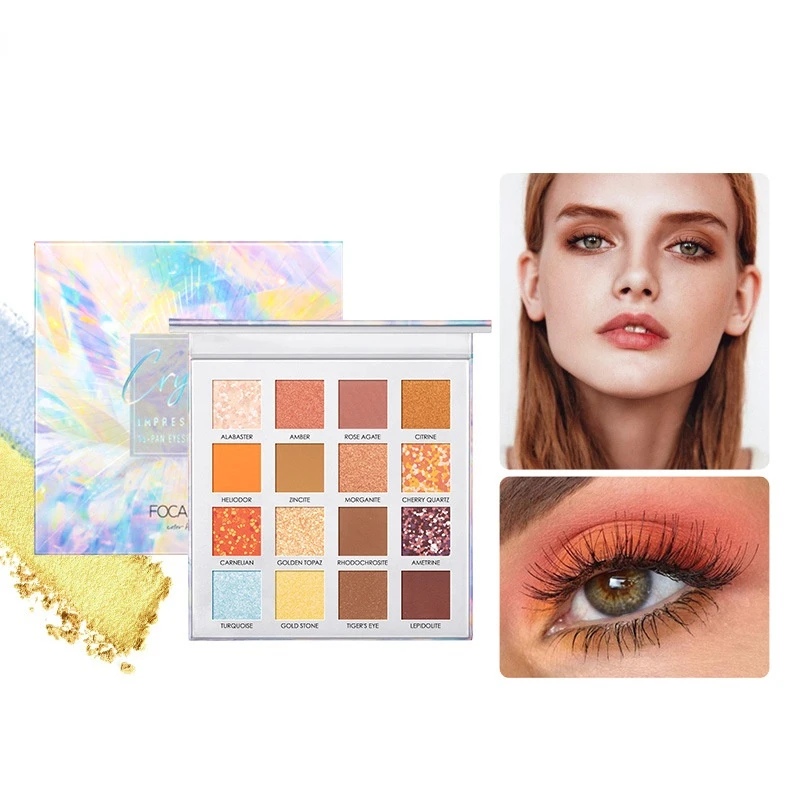 

Crystal Eyeshadow Palette 16 Colors Sprinkles Shades of Palette High Pigmented Eye Shadow Makeup