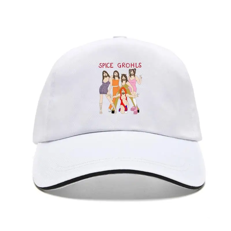 Spice Grohls Girls Bill Hat Funny Dave Grohl Spice Girls White Cotton Men   Cartoon Bill Hat men Unisex New Fashion Hat