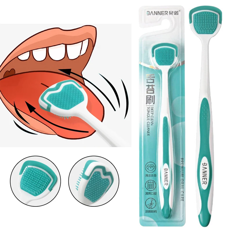 Tongue Scraper Brush Reusable Scraper For The Tongue Washable Tongue Cleaning Tool Fresh Breath Oral Hygiene Care Accessories