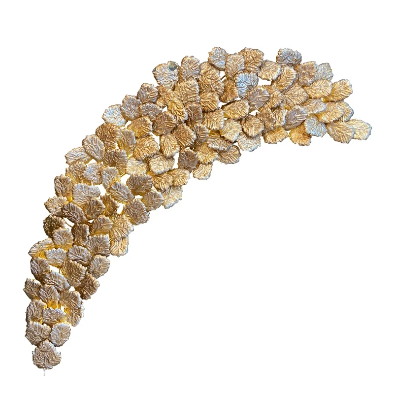 Высокое качество роскошный медный настенный светильник с кленовым листом отель