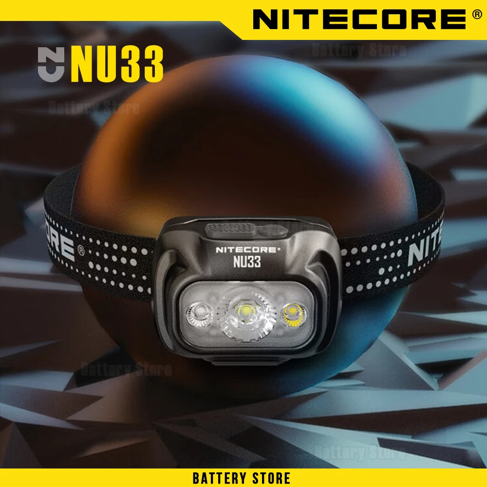 

NITECORE NU33 Headlamp 700 Lumens 2,000mAh Li-ion Light aluminium alloy USB-C Rechargeable Headlight Torch Built-in Battery
