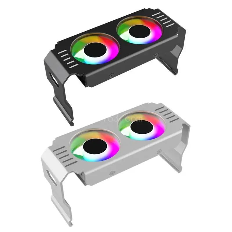 

Desktop Memory Cooler 5V 3PIN ARGB 4Pin PWM Cooling Fan with Bracket Easy Install for PC Gaming Heatsink