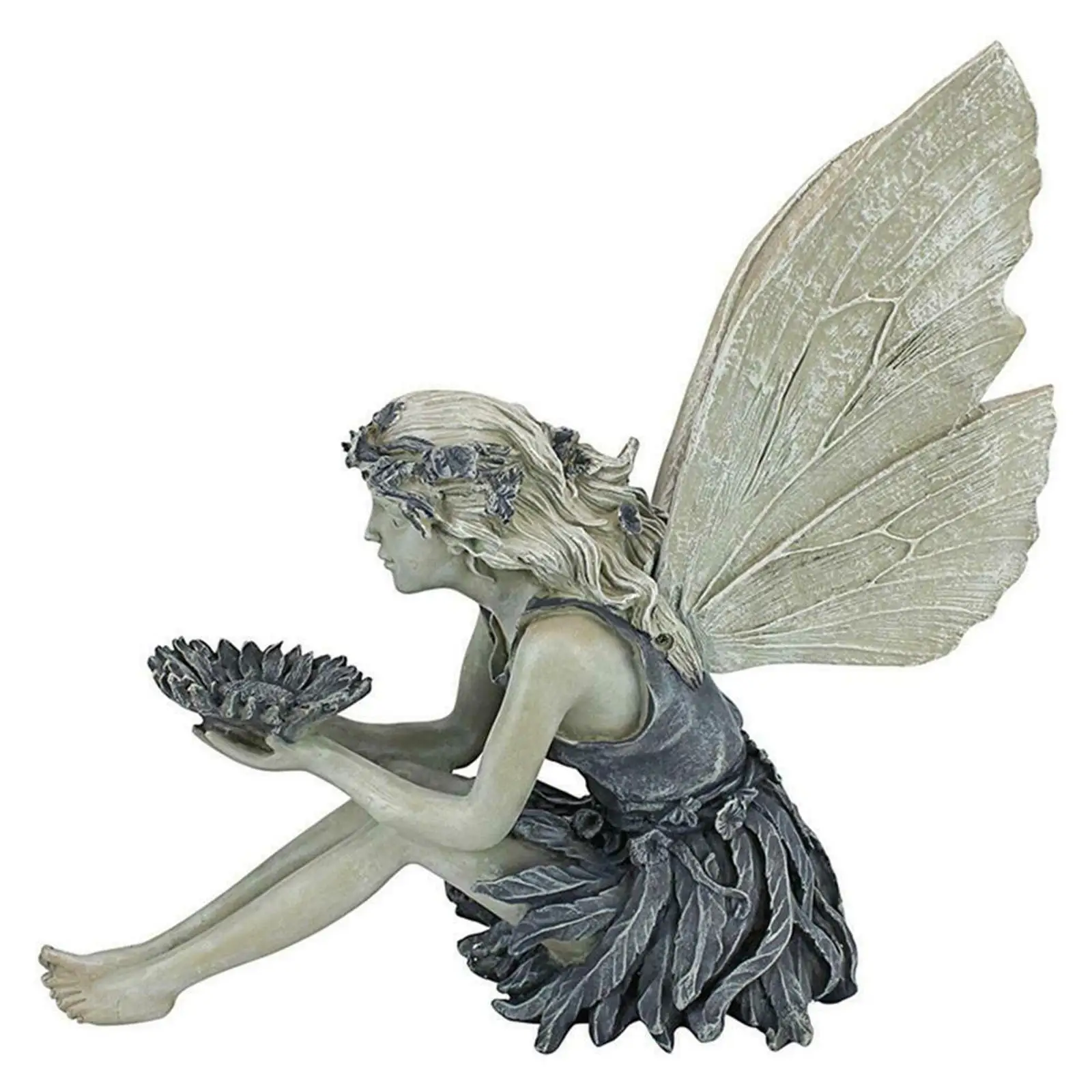 

Sunflower Fairy Statue Garden Decoration Angel Ornament Angel Girl Decoratior Outdoor Resin Statue Wing Sitting Figurines X2Y1