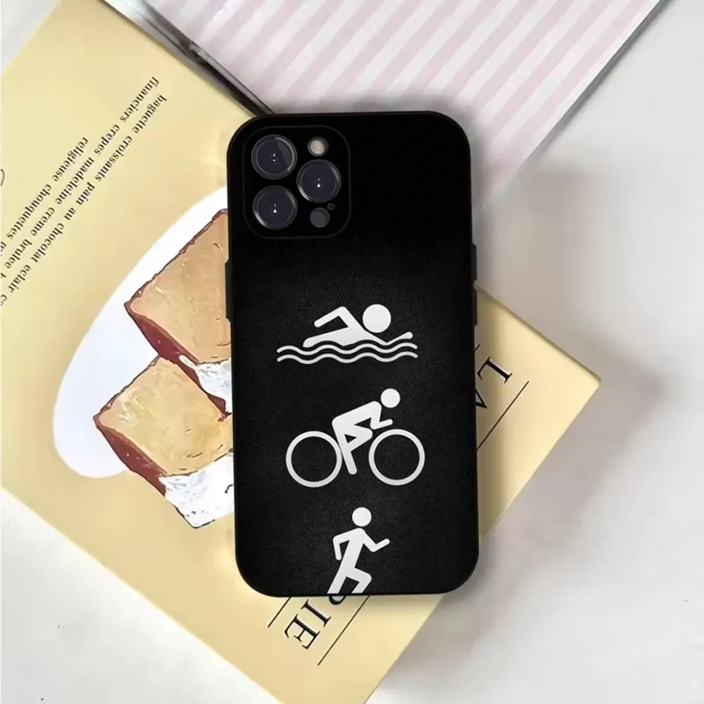 Фото Чехол для телефона Triathlon Swim Bike Run Tri Life для iPhone 16,15,14,13,12,11, Pro, X, XS, Max, XR, Plus, мини-мягкий черный чехол №3