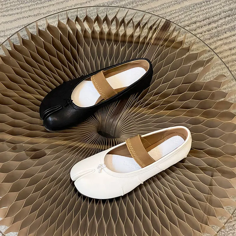 Супер удобные балетки Fairy Wind с неглубоким носком женские дышащие из овчины на