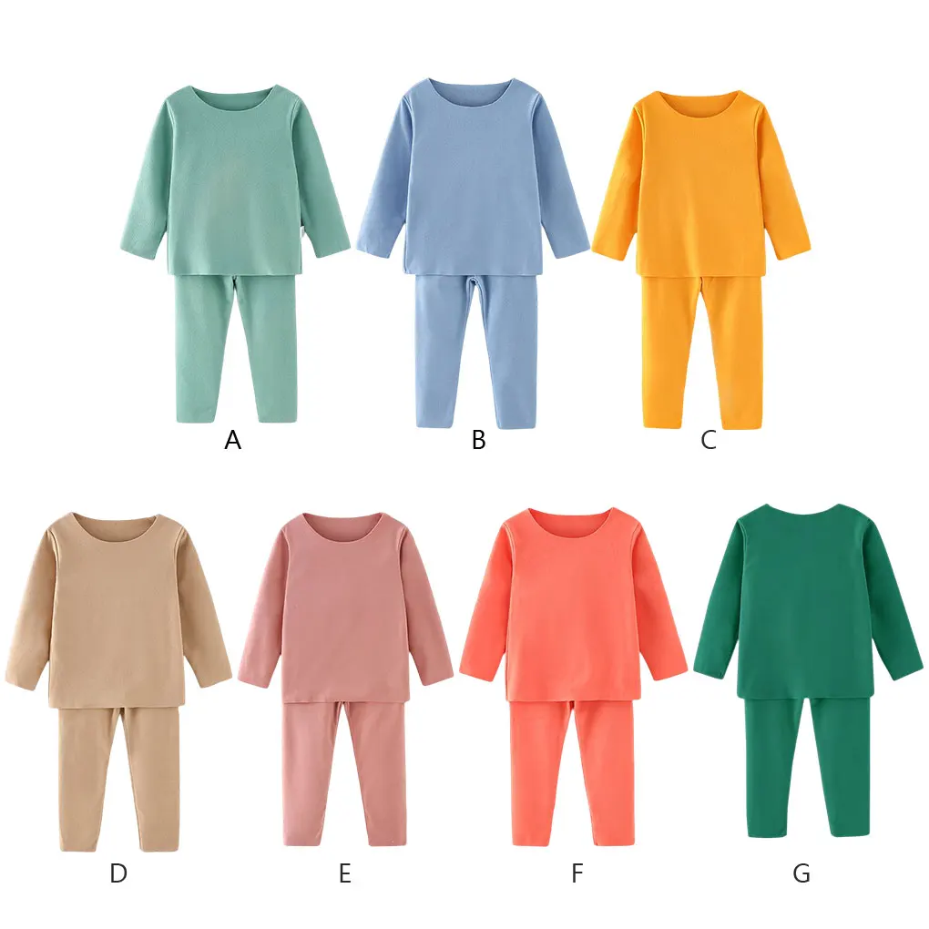 

Детское термобелье, одежда с длинным рукавом, теплая рубашка, брюки, Пижамный костюм, сохраняющий тепло, для дома, спальни, красный