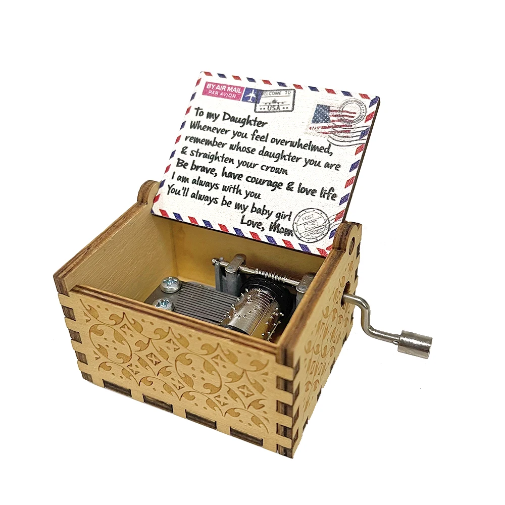 Винтажная Деревянная Музыкальная Шкатулка Октавная С Ручным Управлением И