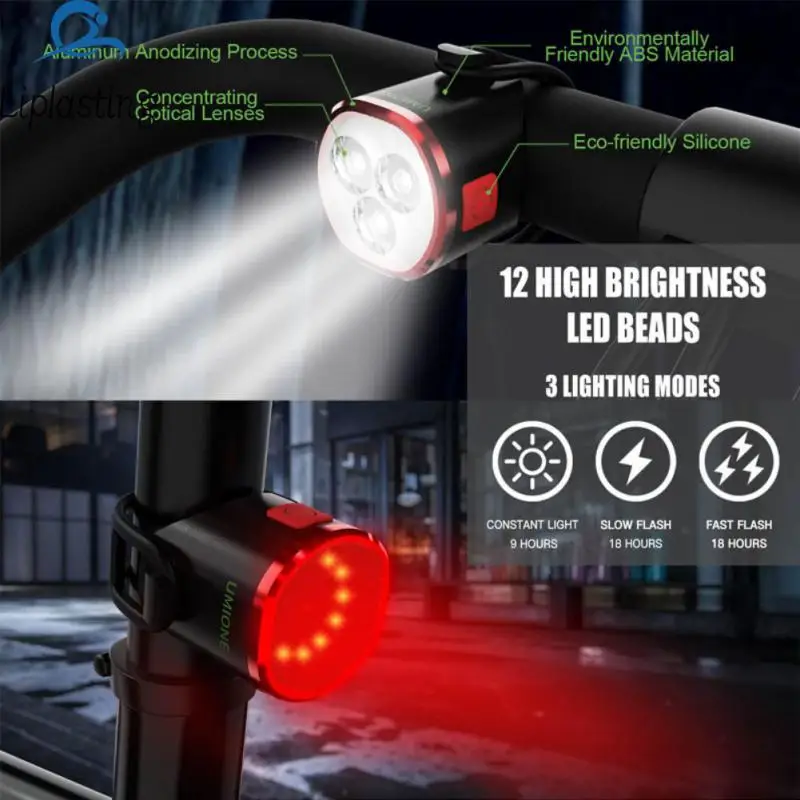 

Multiple Mode Hiking Torch Safe 300mah Battery Waterproof Riding Flashlight Bicycle Front Light Mountain Road Bike Front Light