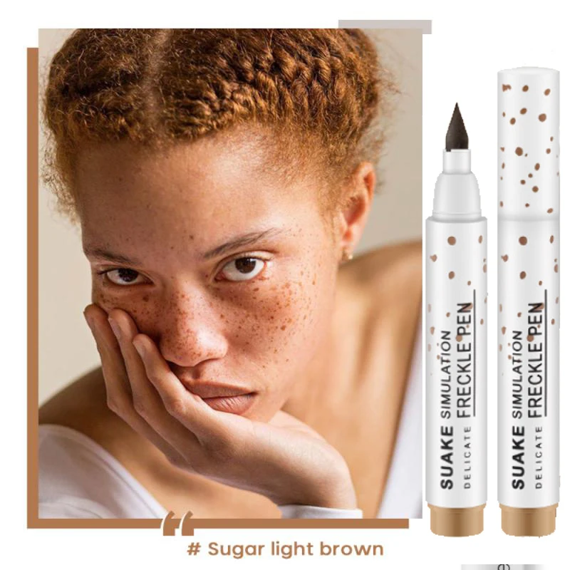

Face Fake Freckle Pen Natural Brown Lifelike Fake Freckles Pencil for Long Lasting Look Dot Spot Pen Waterproof Durable Makeup