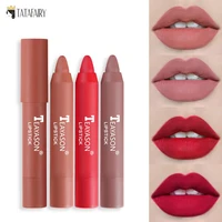 12 colors velvet matte lipsticks pencil lip gloss waterproof long lasting nude lipsticks non stick cup lips tint makeup cosmetic