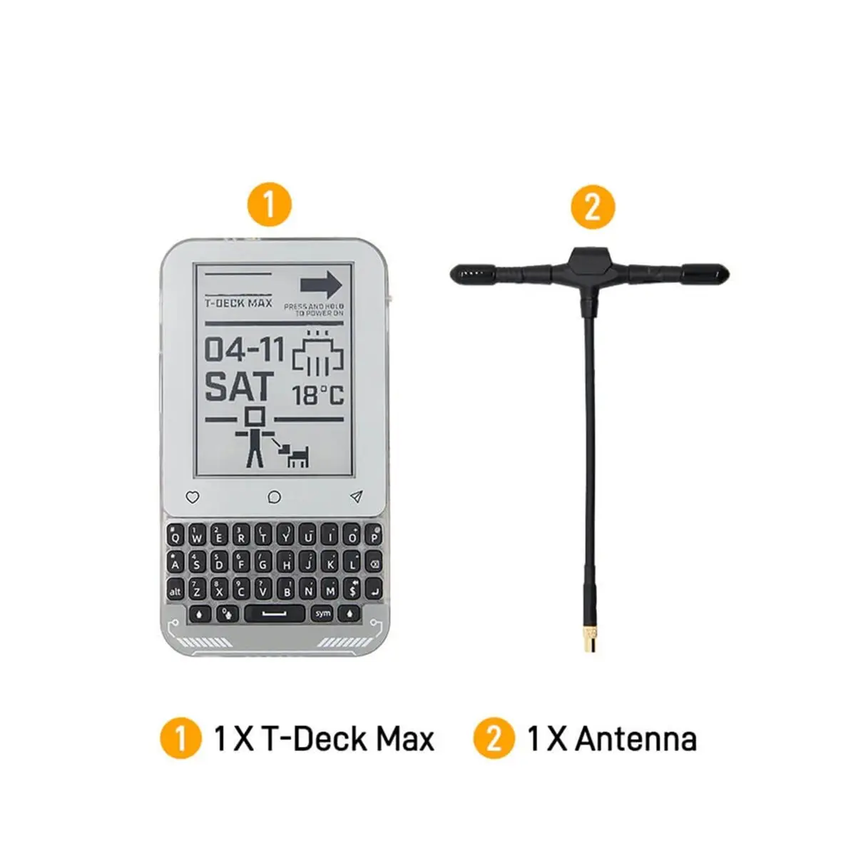Фото ABSY T-Deck Max 433 МГц, 3,1-дюймовый сенсорный E-Paper дисплей с антенной, LoRa-трансивер SX1262 2,4 ГГц, Wi-Fi и Bluetooth 5 (LE), обучение ИИ №5