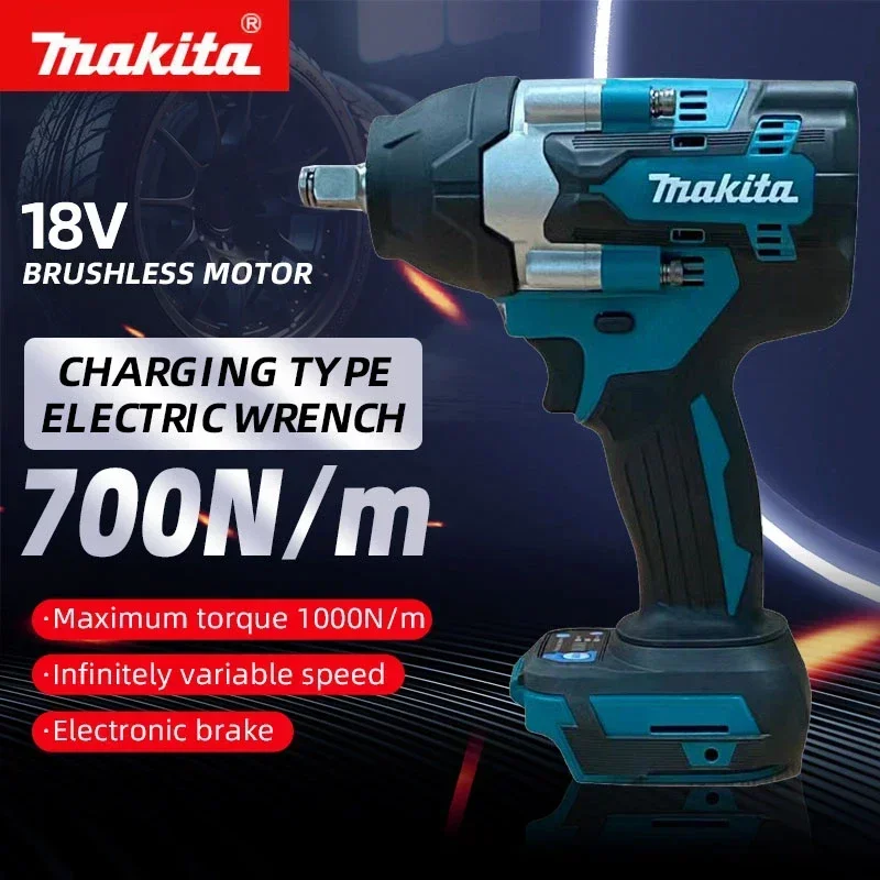 

Makita DTW700 18V Brushless Electric Impact Wrench Lithium Battery Charging Auto Repair Frame Worker Strong High Torque Original