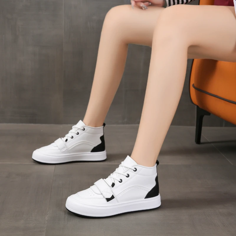 

Popular High Top Shoes for Women Spring and Autumn Season Versatile Popular Women's Shoes Small White Shoes Casual Board Shoes