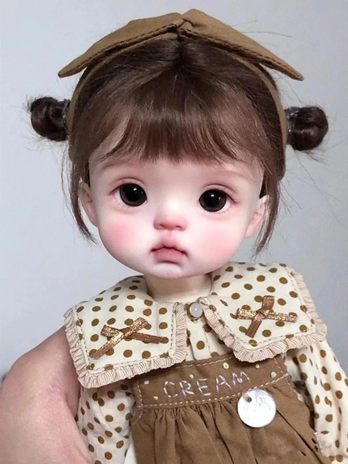 Фото Новая кукла Qianqian yuanbao bjd 1/6 sd с большой головой, материал из смолы, аксессуары «сделай сам», игрушки для девочек №1