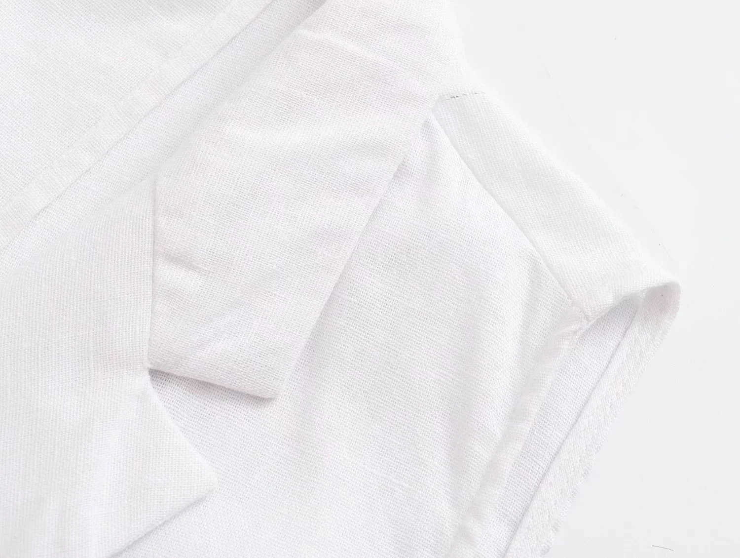 Withered England Style Indie Folk Vintage Linen Notched White Summer Playsuits Women Tops Fashion Casual Playsuits