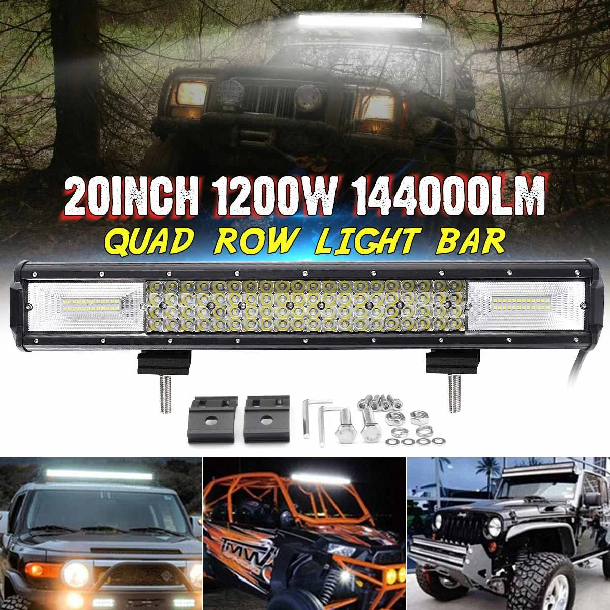 

20" 12V 24V Car Light Bar Work Light LED Bar Offroad Flood Combo Beam Lightbar for Jeep Niva Lada 4x4 UAZ for Renault UTV ATV