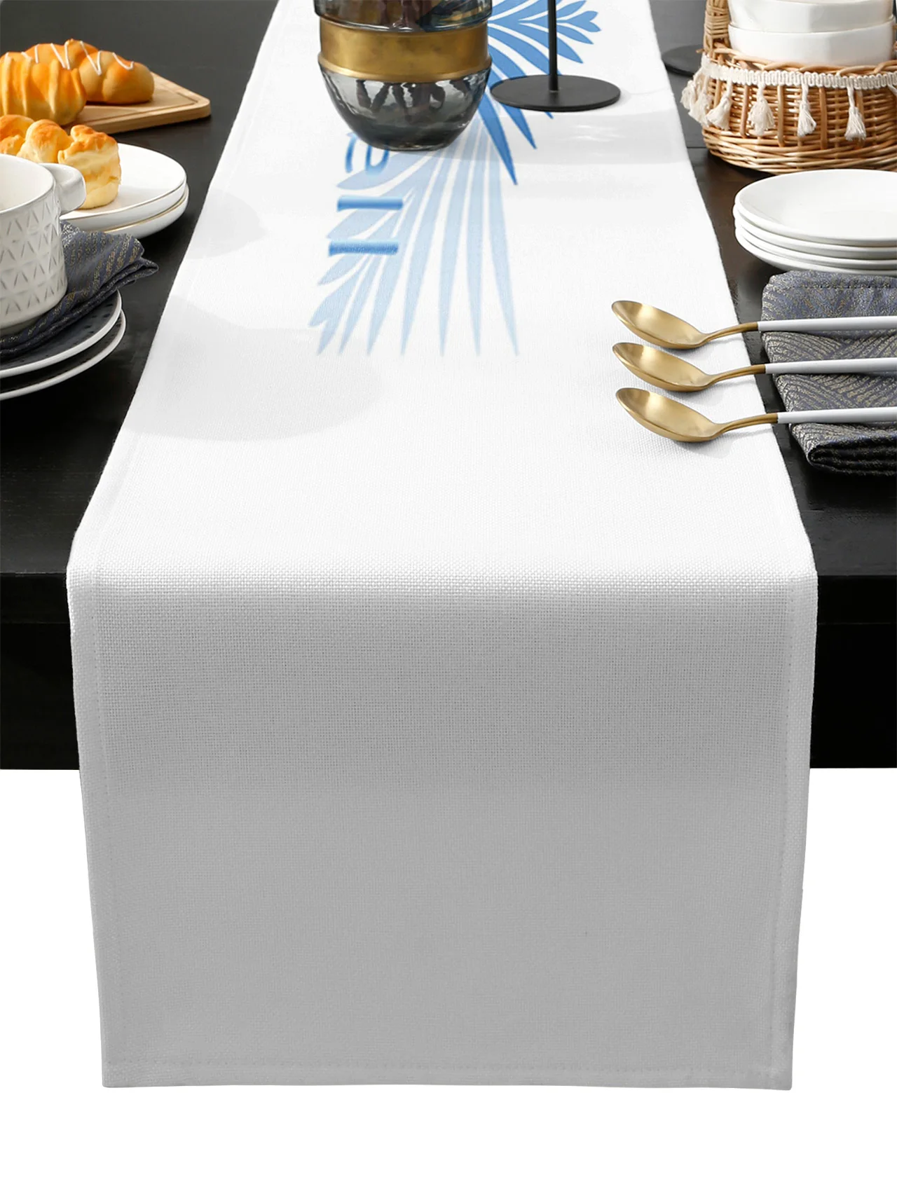 

Simple Retro Logo Table Runner Wedding Festival Table Decoration Home Decor Kitchen Table Runners Placemats