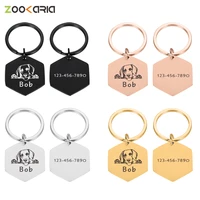 personalized dog collar engraved pet id tag cat accessories customized puppy kitten collars pendant jeweled key anti lost tags