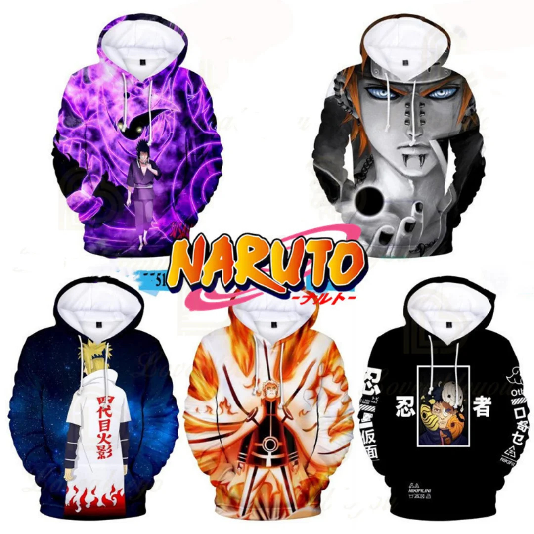 

Толстовки с аниме Наруто для мужчин и женщин, детские свитшоты с 3D принтом, уличная одежда для мальчиков и девочек, пуловер унисекс, крутой Топ для косплея