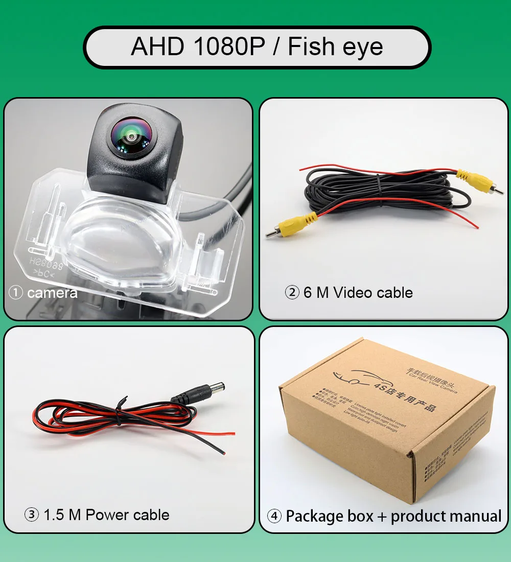 

Камера заднего вида «рыбий глаз» для Honda Civic 8 поколения MK8 2006 2007 2008 2009 2010 2011 AHD 1080P 170 ° HD ночное видение