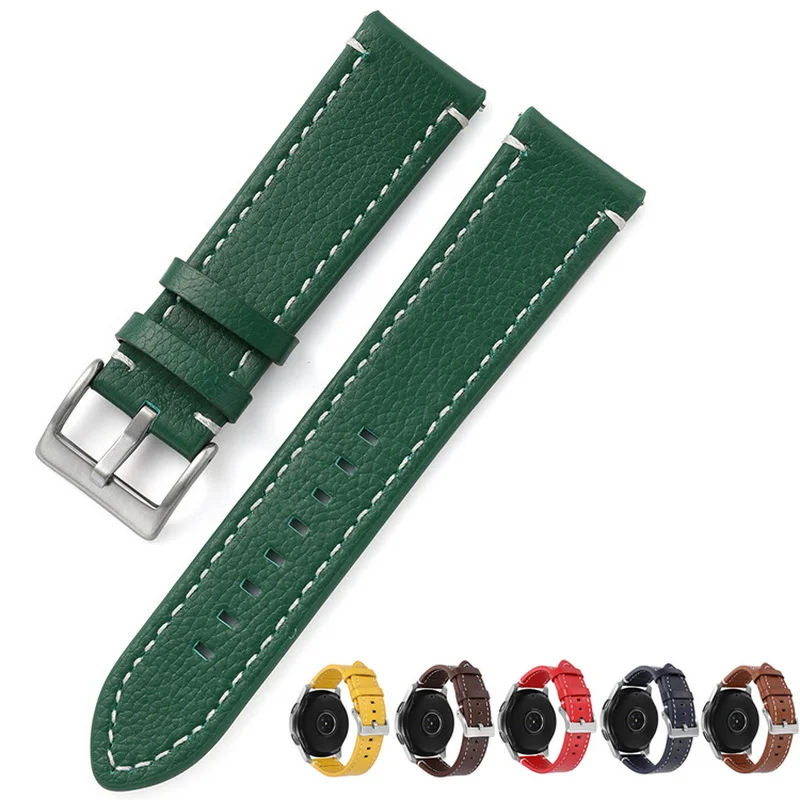 

100% Genuine High Quality Leather Watch Band Wrist Strap With Stainless steel Buckles Watchband 18mm 20mm 22mm 24mm Black Brown