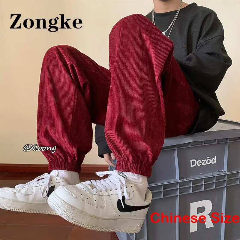 

Zongke Corduroy Casual Pencil Pants Men Trousers Street Wear New In Pants For Mens Clothes Size 2XL 2023 Spring New Arrivals