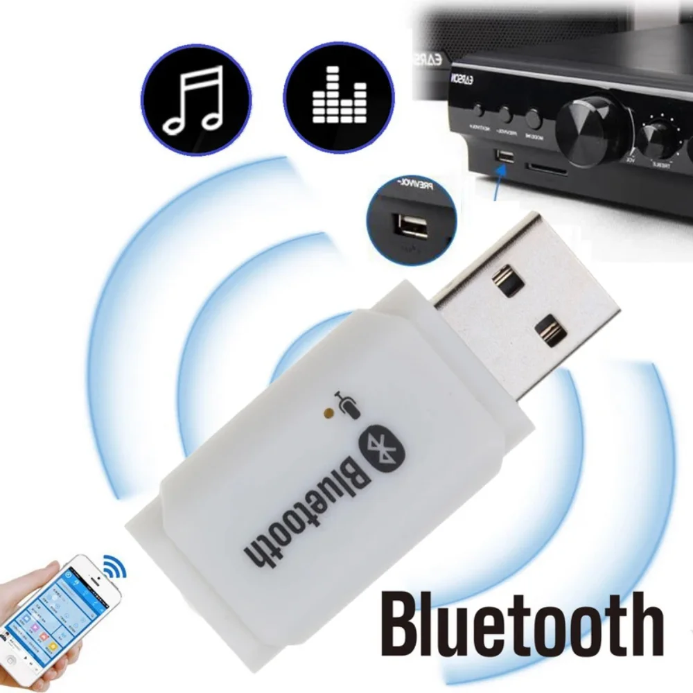 

For Android/IOS Mobile Phone 3.5mm Jack USB Bluetooth AUX Wireless Car Audio Receiver A2DP Music Receiver Adapter