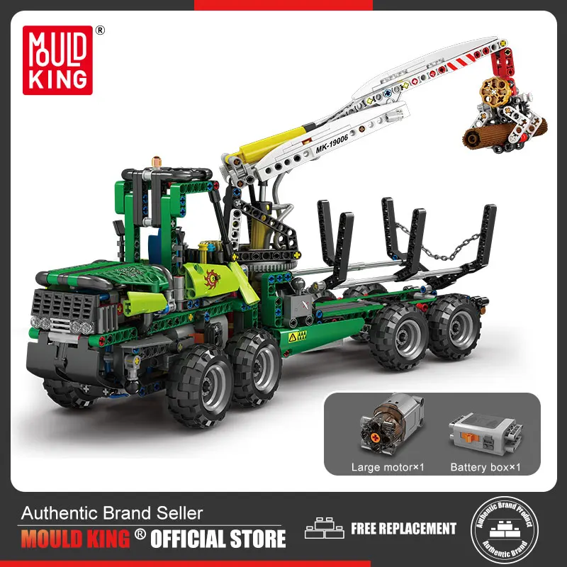 Скидка MOULD KING 19006 технические строительные блоки приложение пневматическая машина для леса грузовик модели игрушки для детей рождественские подар...
