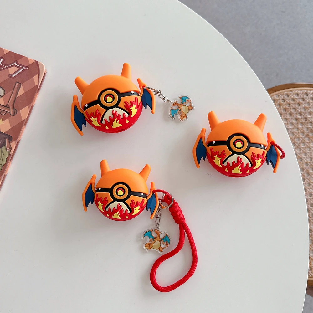 Фото Чехол для наушников 3D Pocket Monsters Pokemon Charizard Poké Ball для Airpods 4 Pro 3 2, защитный чехол для беспроводной Bluetooth-гарнитуры №1