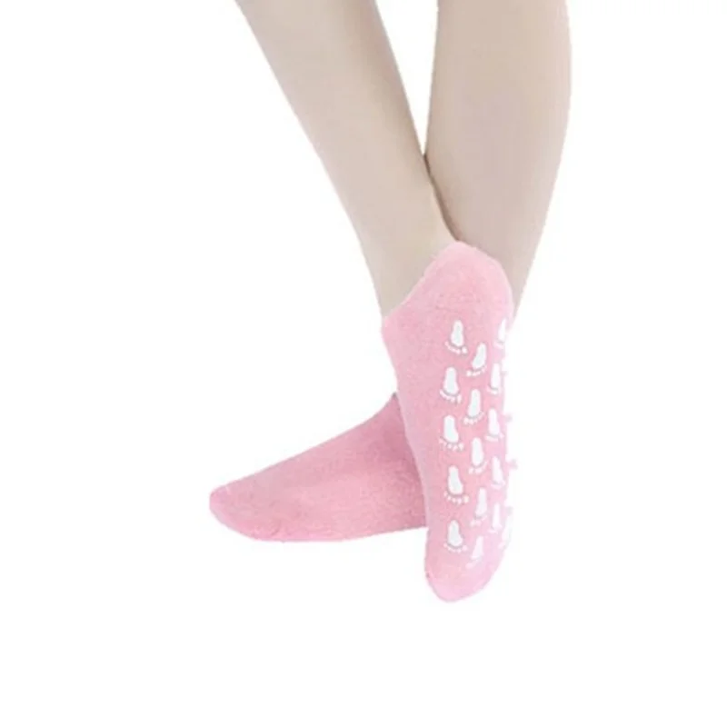 

1Pair Reusable SPA Gel Socks & gloves Moisturizing whitening exfoliating velvet smooth beauty hand foot care silicone socks