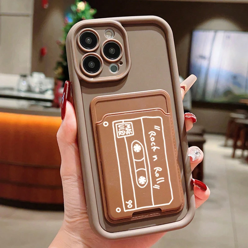 Симпатичный футляр-кошелек Walkman футляр для карт чехол телефона Xiaomi Mi 14 13 13T 12 12T Pro 11