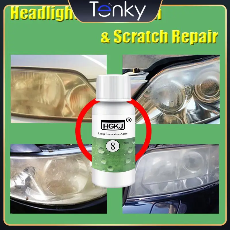 

Hgkj 24 Portable Car Headlight Retreading Agent Durable Car Polishing Repair Kit Universal Repair Fluid Car Accessories For Car