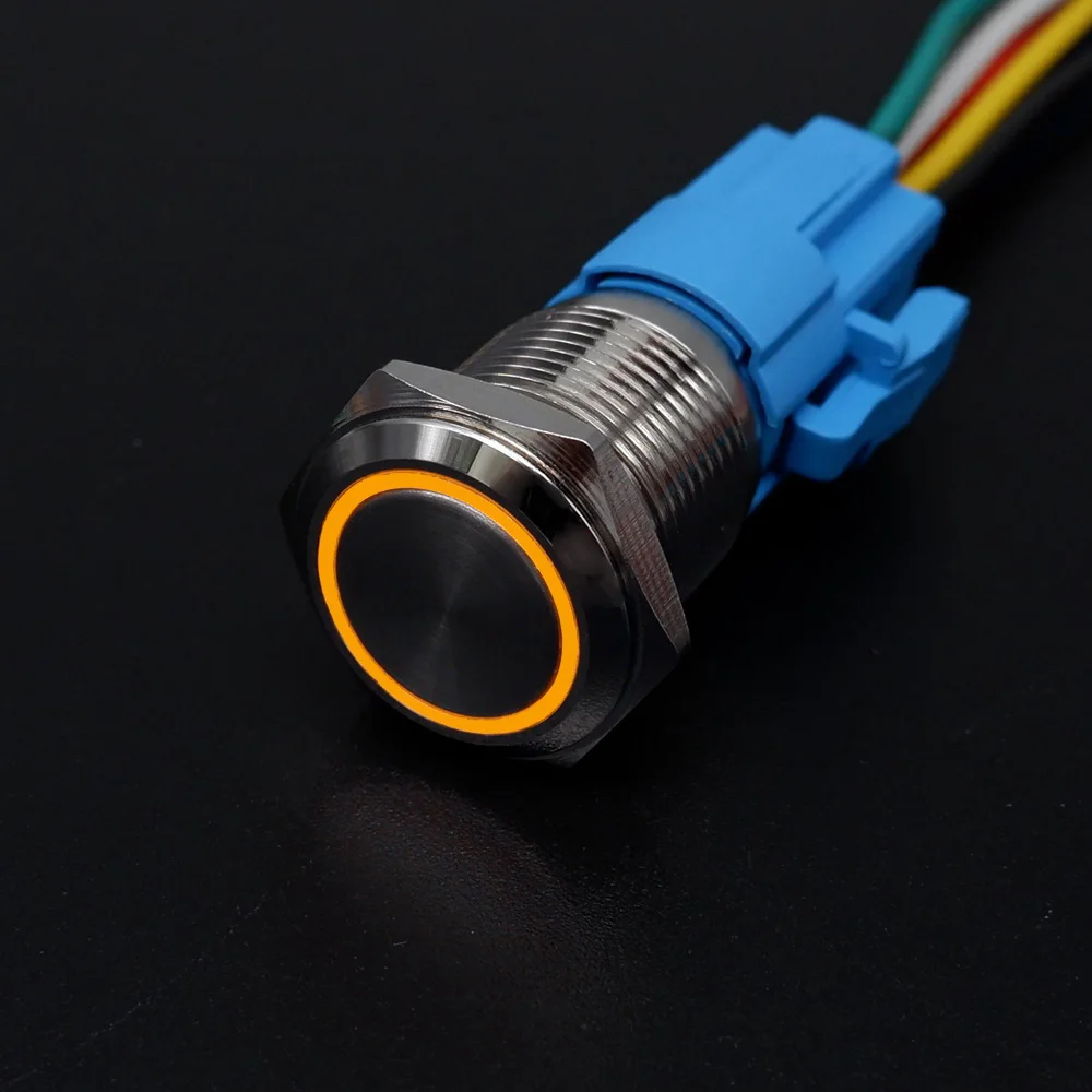 

Металлическая кнопка включения выключения LED 16/19/22 мм