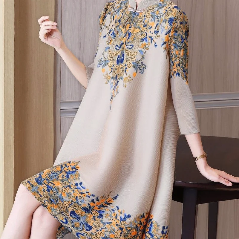 Платье-Ципао женское длинное с воротником в стиле ретро |