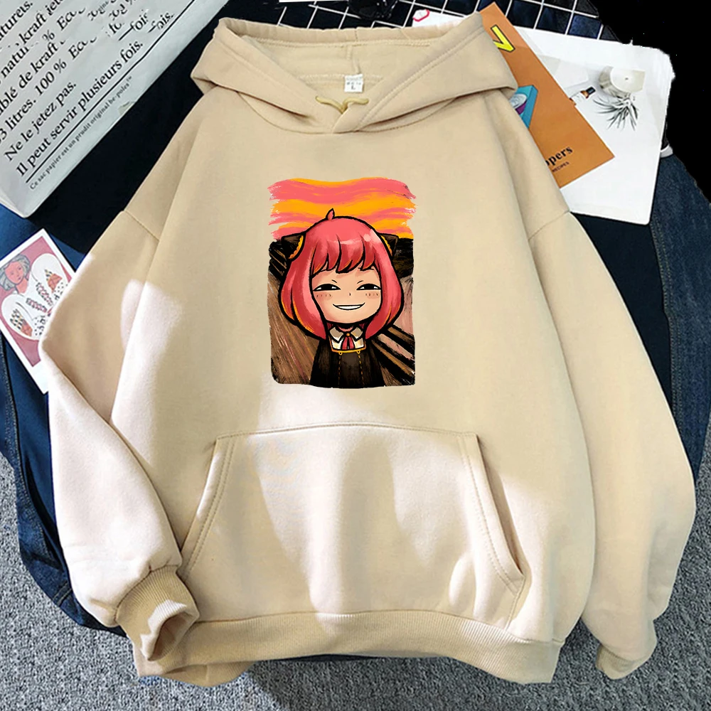 

Japanese Anime Spy X Family Hoodie Men Fashion Anya Forger Print Sweatshirts Kawaii Funny Graphic Hooded Pullovers Mens Hoodies