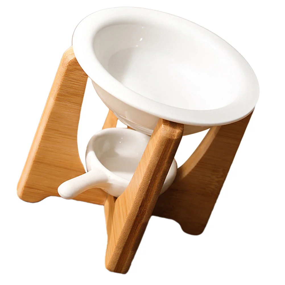 Ароматическая лампа с держателем керамический бамбуковый восковой нагреватель