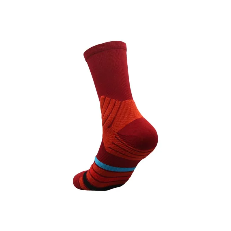 Professional real basketball socks men shock absorption long elite socks tall towel bottom sports socks summer high help absorb