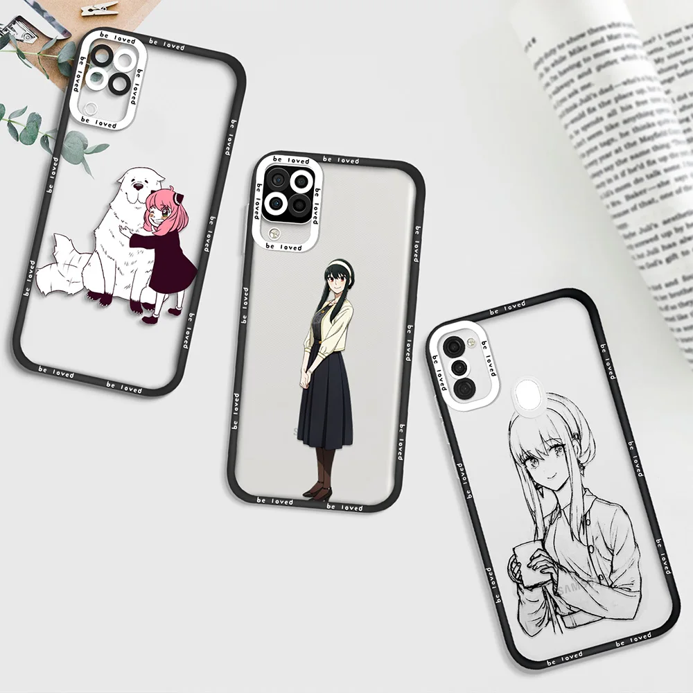 

SPY×FAMILY Luxury Phone Case for Samsung Galaxy S22 Plus Ultra A72 A52 A52S A53 5G A71 A11 A12 A21S A32 4G Transparent Coque