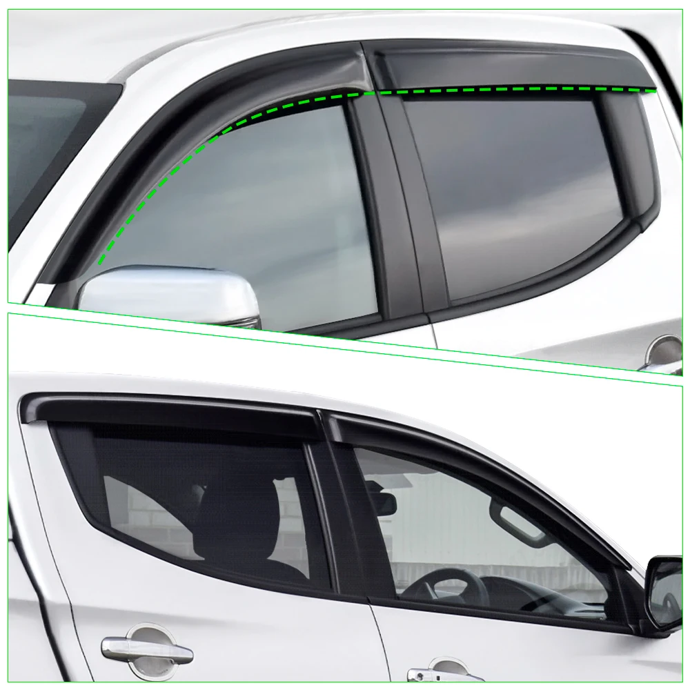 Ветрозащитный экран для Mitsubishi Triton 2015 -2023 1 комплект