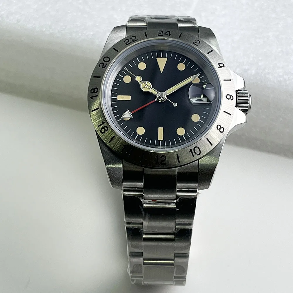 Часы мужские механические водонепроницаемые с автоподзаводом и черным