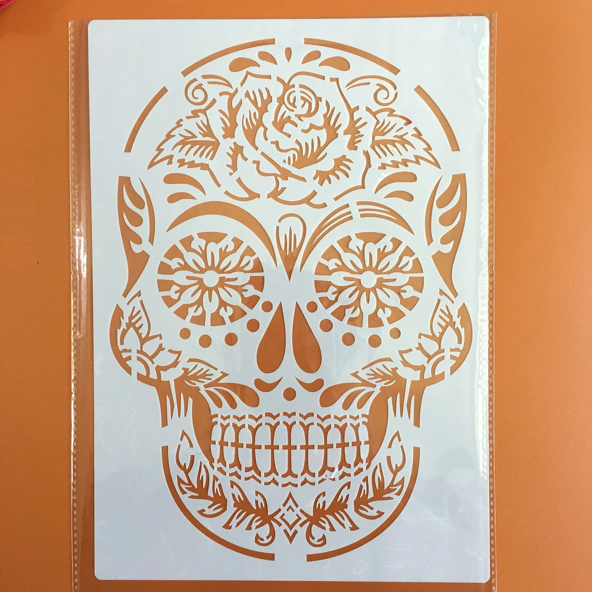 

A4 29 * 21cm Skull DIY Stencils Wall Painting Scrapbook Coloring Embossing Album Decorative Paper Card Template Skull Stencils